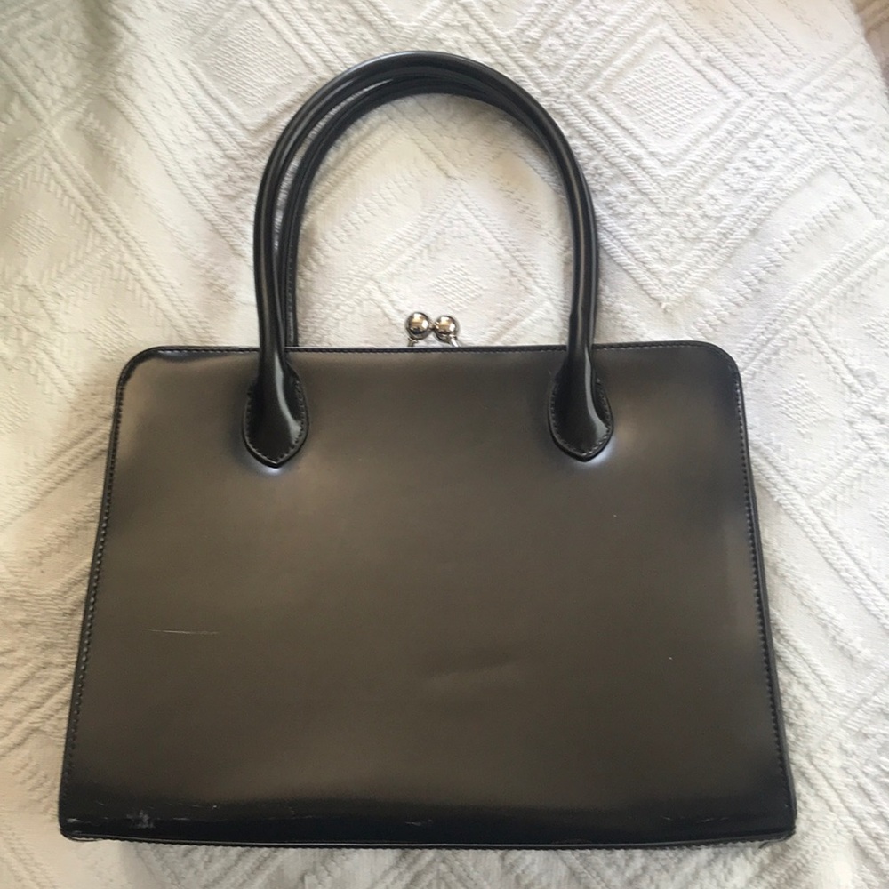 Black leather inc purse